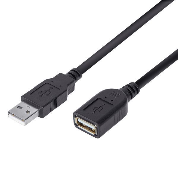 Picture of DYNAMIX 5m USB 2.0 Cable USB-A Male to USB-A Female Connectors.