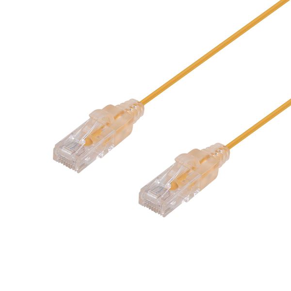 Picture of DYNAMIX 0.15m Cat6A 10G Yellow Ultra-Slim Component Level UTP