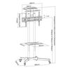 Picture of BRATECK  32'-70' Economy TV Stand, Adjustable TV Height with Metal